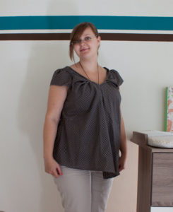 Umstands-Shirt in Aktion
