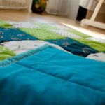 Rückseite der Patchworkdecke